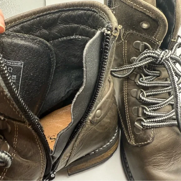 Taos Ringer Boots Women’s Size 6-6.5 Leather Combat Hiking Outdoors Lined - Picture 8 of 12